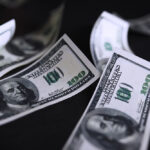 money falling